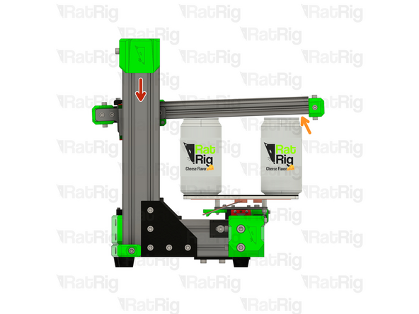 Rotate the lead screw to lower the X-axis