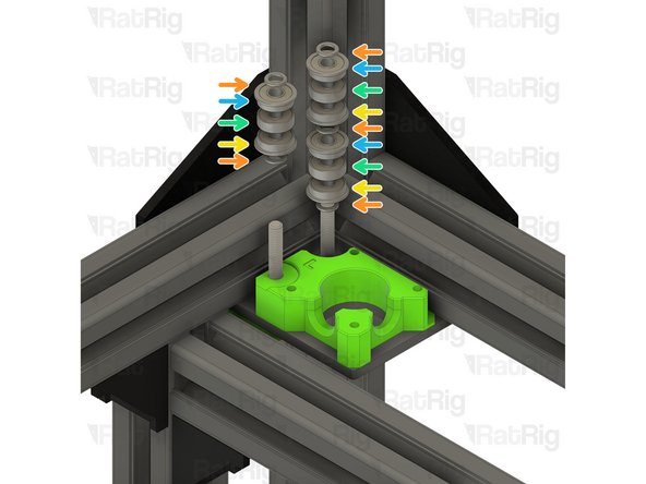 Install the following components in the order shown in the image: