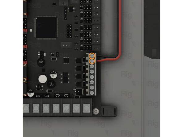 Insert the stripped end of the black wire into the top slot of the connector