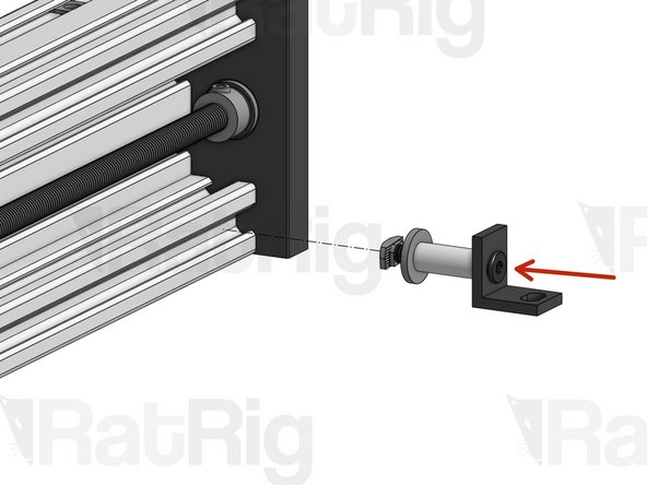 Attach the 2 Cable Tray Mounts at about 10mm from each end of the C-Beam. Tighten the screw while making sure the L bracket doesn't twist.