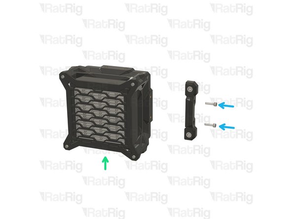 The mount shown in the pictures is size S; the procedure is the same for size L.