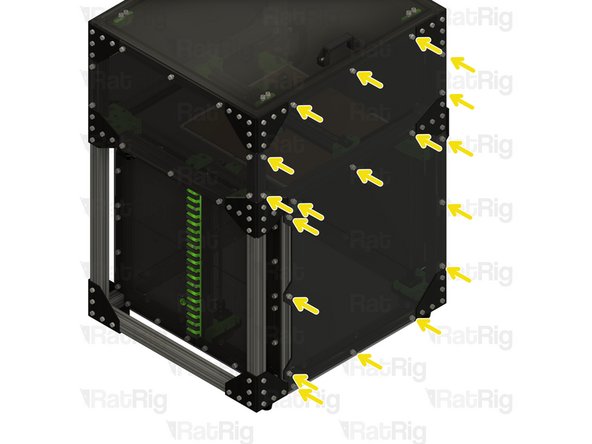 Align the panel to the frame as shown