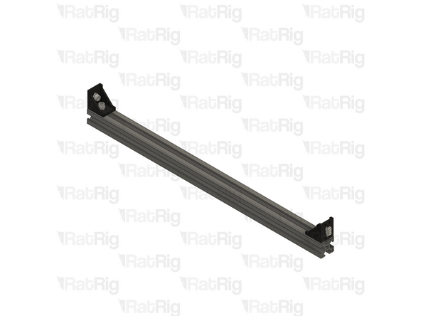 Install one corner assembly onto each end of the 521mm 3030 extrusions as shown. Tighten the M6x12 screw to secure them