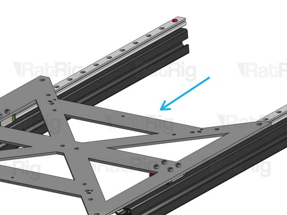 Prepare the parallel rail as instructed in step 3, up to and including placing it upon the extrusion.
