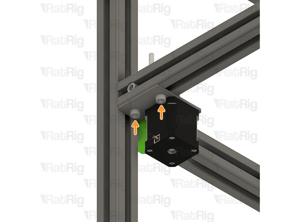 Tighten the four M6x12 screws to secure the motor plate assembly to the frame