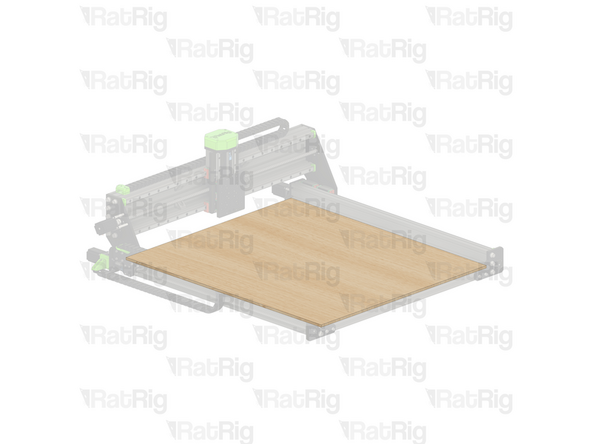 The spoil board is not provided as part of the kit, and must be sourced separately