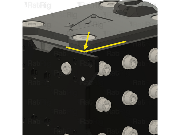 Ensure the M5 slots are facing upwards.
