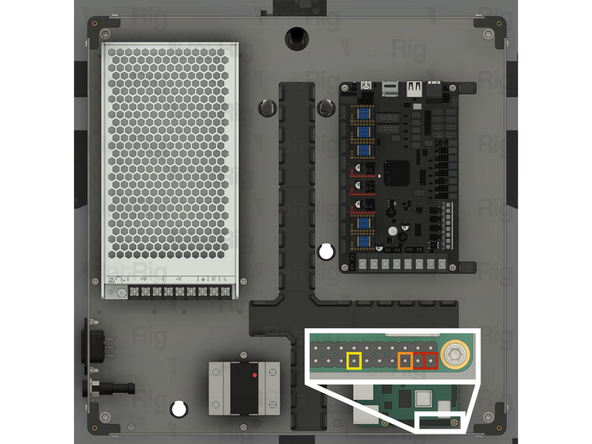 Locate the marked GPIO header on the Raspberry Pi or Waveshare USB hat