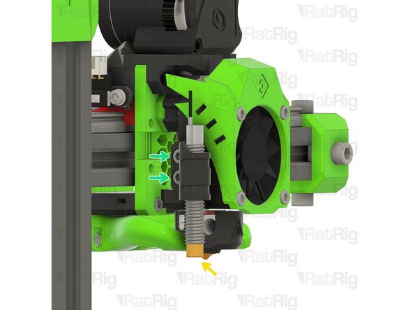 Insert the probe as shown