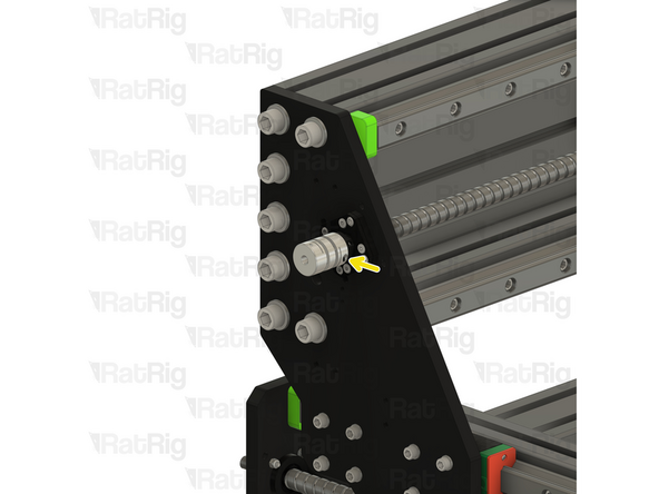 Install the disc coupler on to the end of the 1610 ball screw shaft