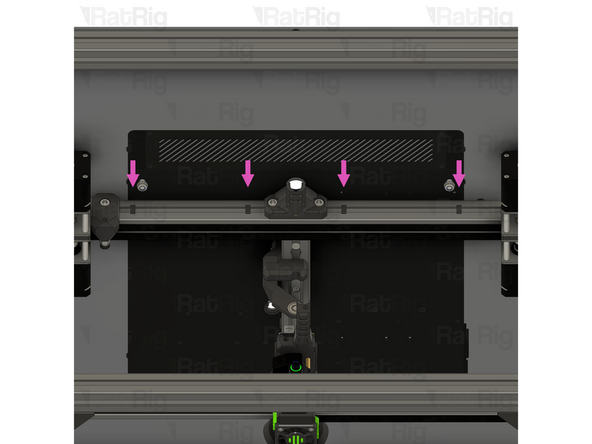 Route both stepper motor cables behind the umbilical mount, as shown