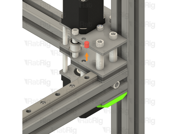 Right-hand Y-axis linear rail plastic stop