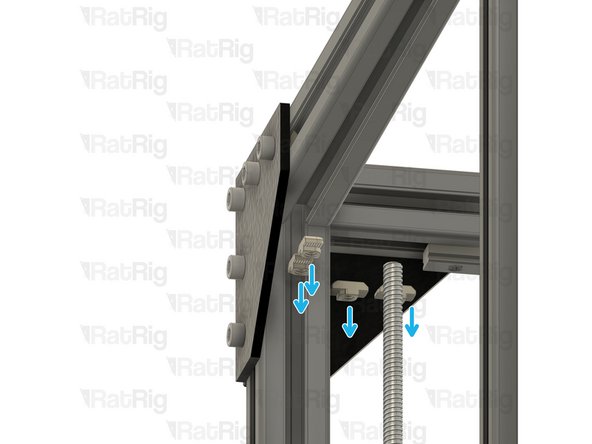 Some, or all, of the 3030 drop-in t-nuts may fall out of the 3030 extrusion when removing the idler_plate, just set them aside