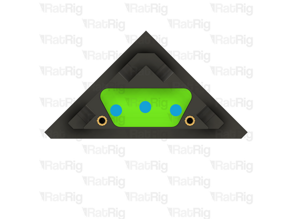 Apply a drop of cyanoacrylate glue in the spots marked