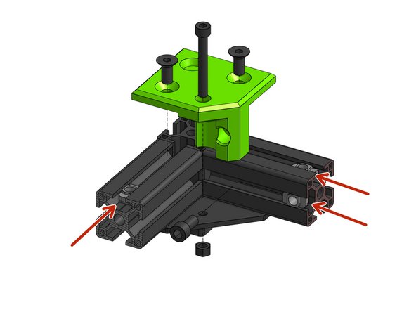 Slide the 3030 M6 T-nuts' into their place in the extrusion