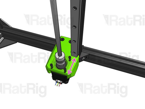 Before they are tightened, the Z Motor mounts have some margin for lateral adjustment. Find the position where the lead screw is in perfect alignment with the hole in the coupling and tighten down the motor mount screws.