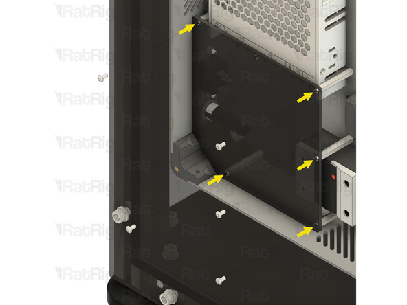 Position the AC cover over the AC wiring, aligning the holes in the cover with the hex standoffs