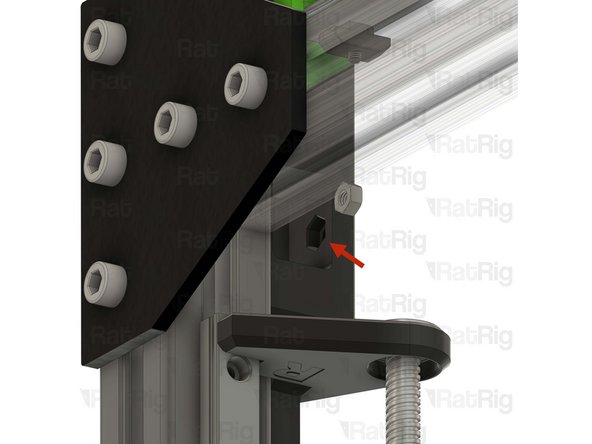 Insert the hex nut into the hexagonal hole inside the tensioner body before installing the tensioner arms