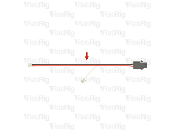 Prepared 4028 part cooling fan extension cable from the Preparations guide