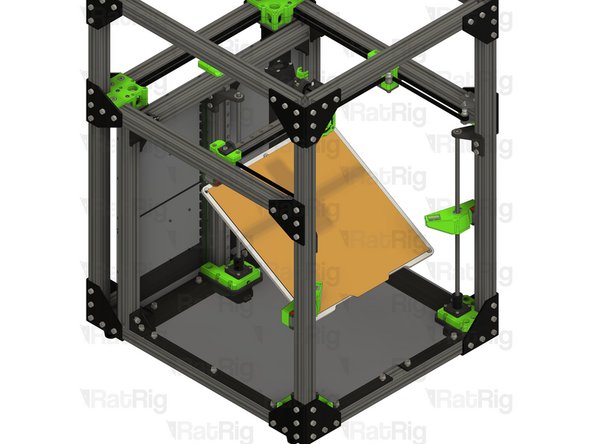 Set the print bed on the printer arms