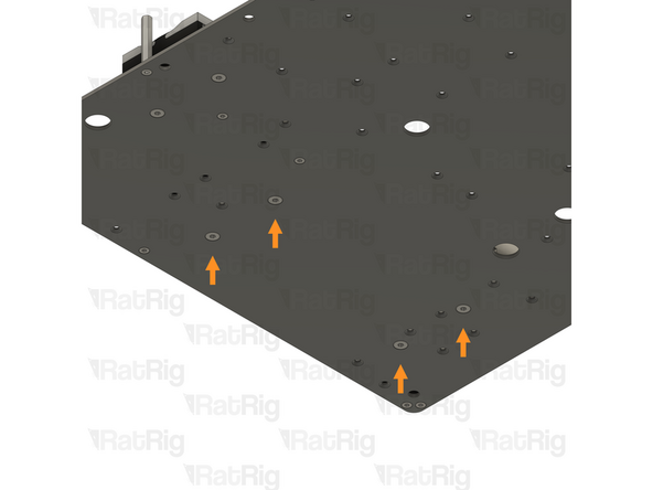 Tighten all four M4x6 Countersink Screws to secure the power supply to the base panel