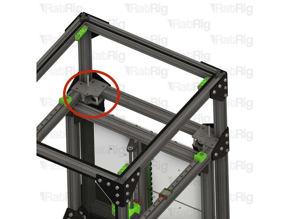 Repeat step 79, through to step 82, to install the left CoreXY stepper motor