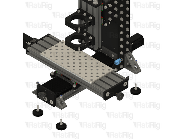 4x Leveling feet for 3030 - M8x30mm (Non-slip)