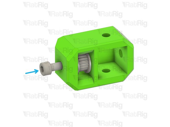 Install one precision micro shim onto the M5x25 screw