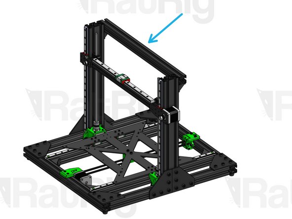 3030 T-Slot 492mm. Hold against the Z pillars and tighten screws on Corner Connectors below.
