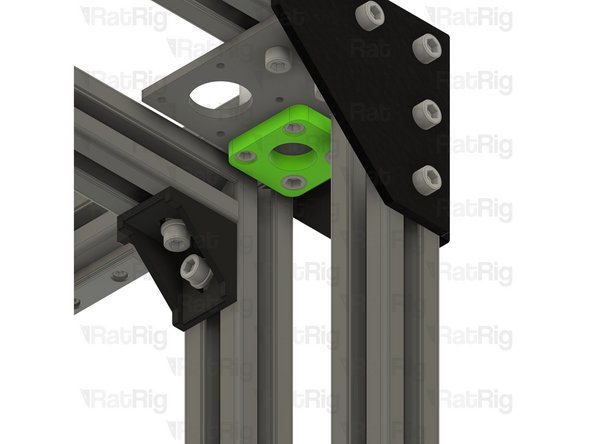 Install the left motor_plate assembly to the V-Core 3.1 frame as shown