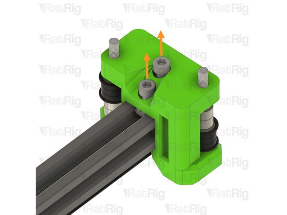 Loosen the two marked M5x10 Cap Head Screws