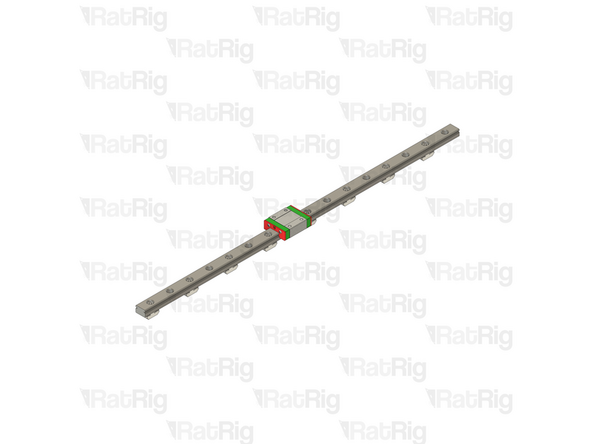 Make sure from this point onwards that the carriage does not leave the end of the linear rail