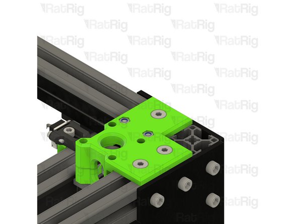 Insert the M3x35 screws from Step 16  into the CoreXY motor cage as shown, and fasten them to secure the NEMA17 motor to the mount