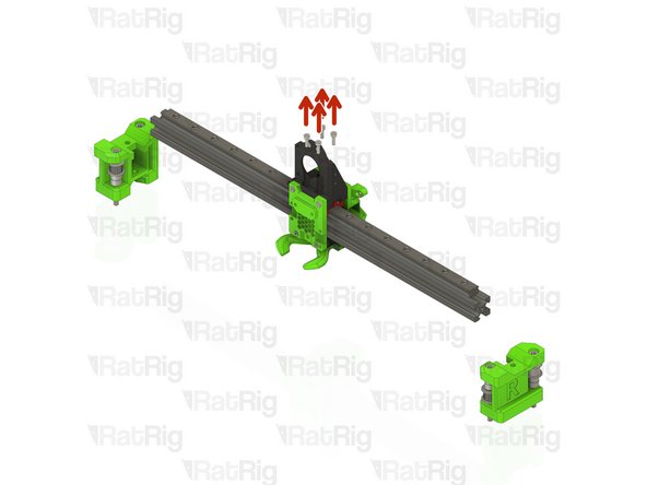 Remove the four M3x10 screws securing the remaining EVA2 assembly to the linear rail carriage
