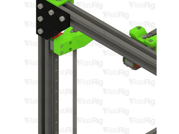 Install the lead screw through the front bed arm and decoupler