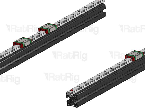 When mounting a pair of rails which will be attached to a single part, such as a printer bed support, we must be careful to ensure that the rails remain parallel to each other.