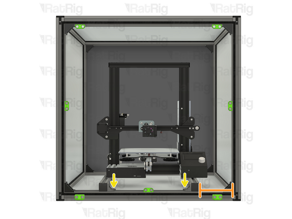 Tighten the screws to the printer frame to ensure a stiff connection.