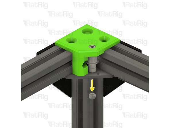 Remove the M5 nylon locking nut from the underside of the idler bracker