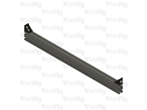 Install one corner assembly onto each end of the 712mm 3060 extrusions as shown. Tighten the M6x12 screw to secure them