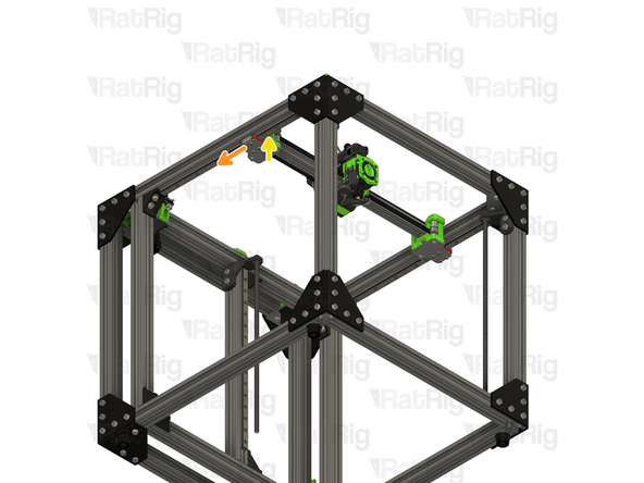 Align the Y-axis linear rails from the front to the back: