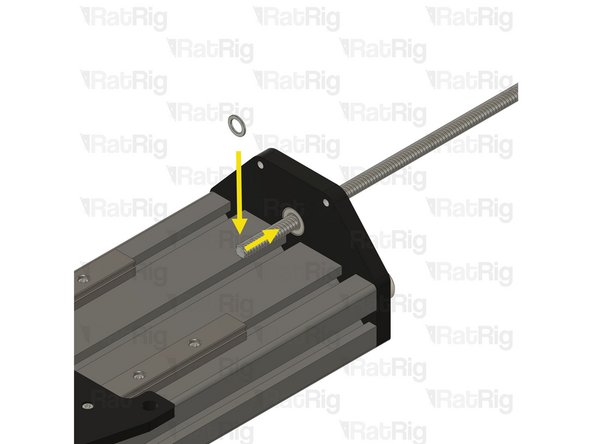 Push the Lead Screw through the hole in the ball bearing
