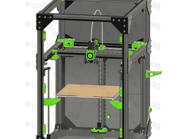 Slowly rotate each of the three Z-axis lead screws, counter clockwise, to lower Z-axis away from the toolhead