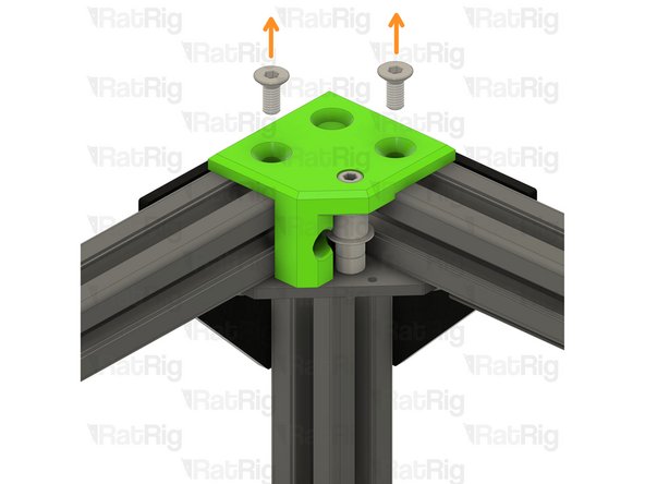 Remove the two marked M6x14 countersink screws