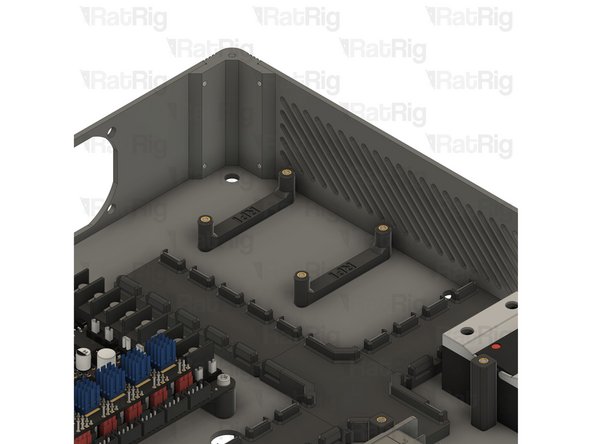 Insert the M3x6 Countersink Screws from the bottom, into the designated holes, and secure the assemblies to the enclosure.