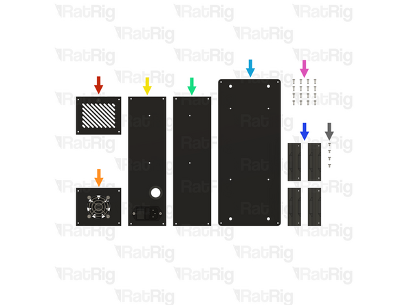 1x Top panel assembly from Step 14