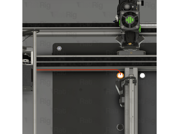 Route the cable as shown