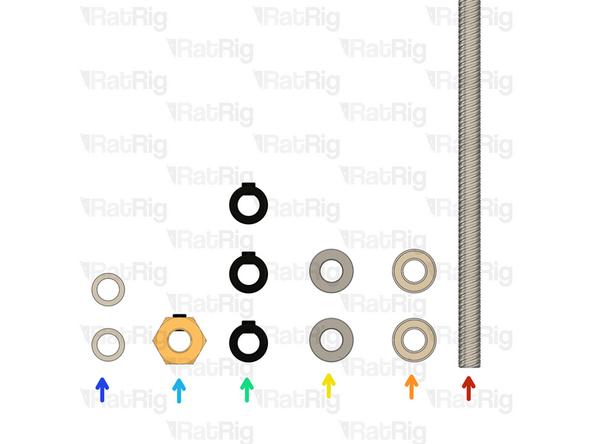 1057mm TR8x8 Lead Screw (1557mm for a 1250x1250 machine)