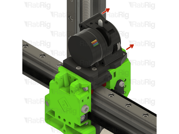 Remove the two M3x25 screws on the face of the LGX Lite which secure the motor in place