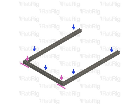 T-Slot 3030 Milled - 750mm with 3xM4 holes
