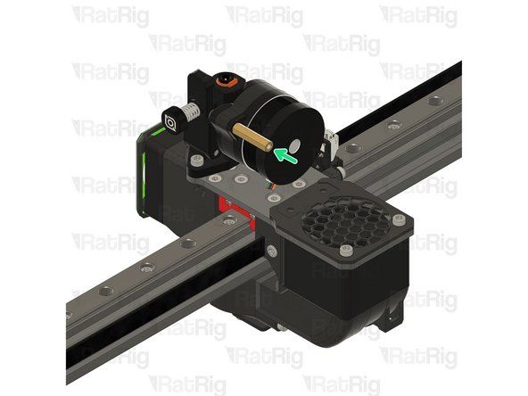 Carefully align the extruder with the PTFE tube.